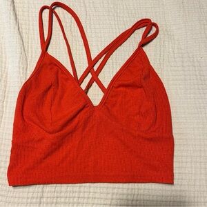 Vibrant Red Athletic Tank Top